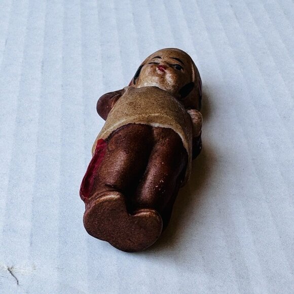 Native American Indian Doll German Hertwig Bisque Porcelain Headdress‎ 2.75" H - Picture 8 of 11